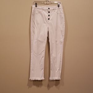 Cute Cream Coloured Jeans with Button Fly